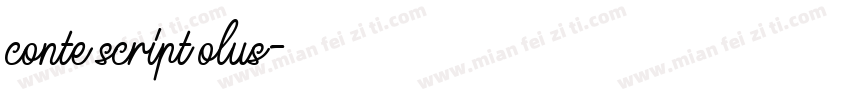 conte script olus字体转换